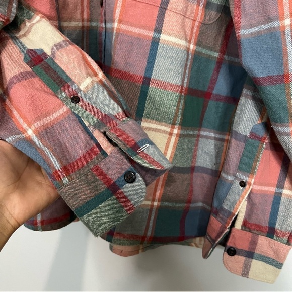 A&F 90m’s Oversized Windowpane Button Up Shirt L - Picture 4 of 7